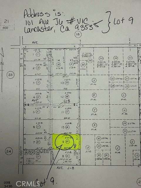 5 Acres of Residential Land for Sale in Lancaster, California