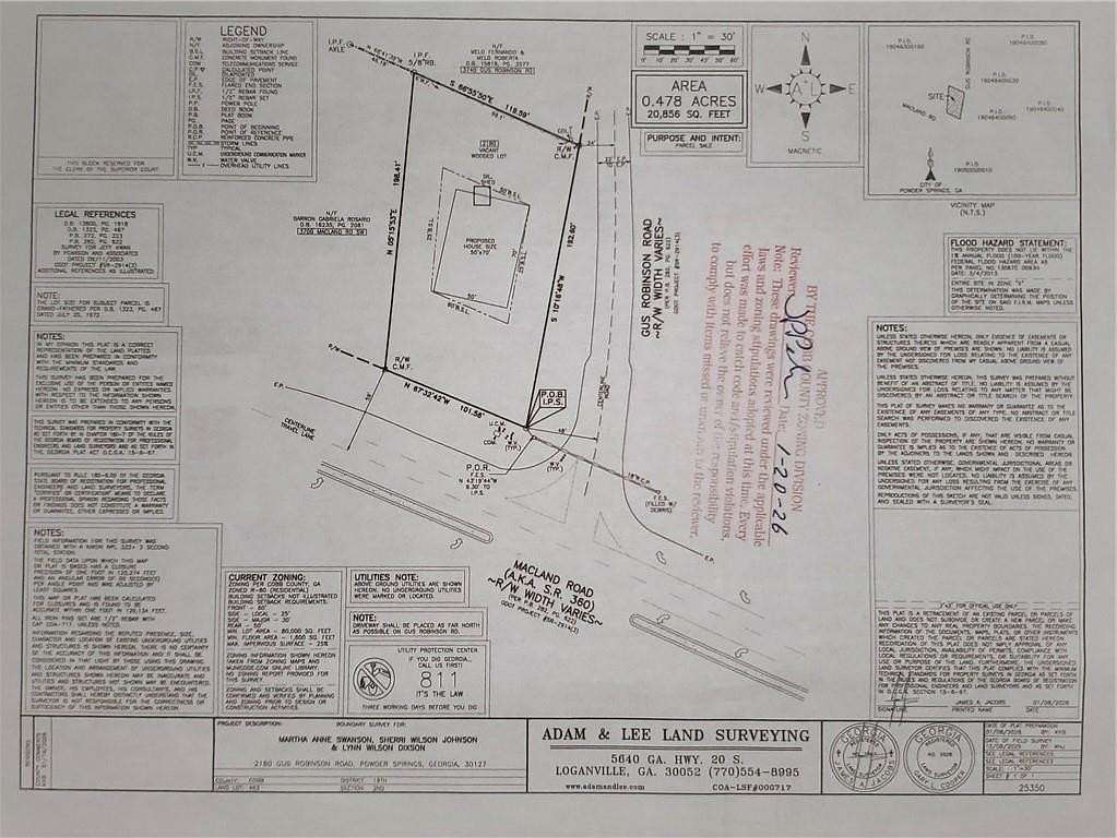 0.48 Acres of Residential Land for Sale in Powder Springs, Georgia
