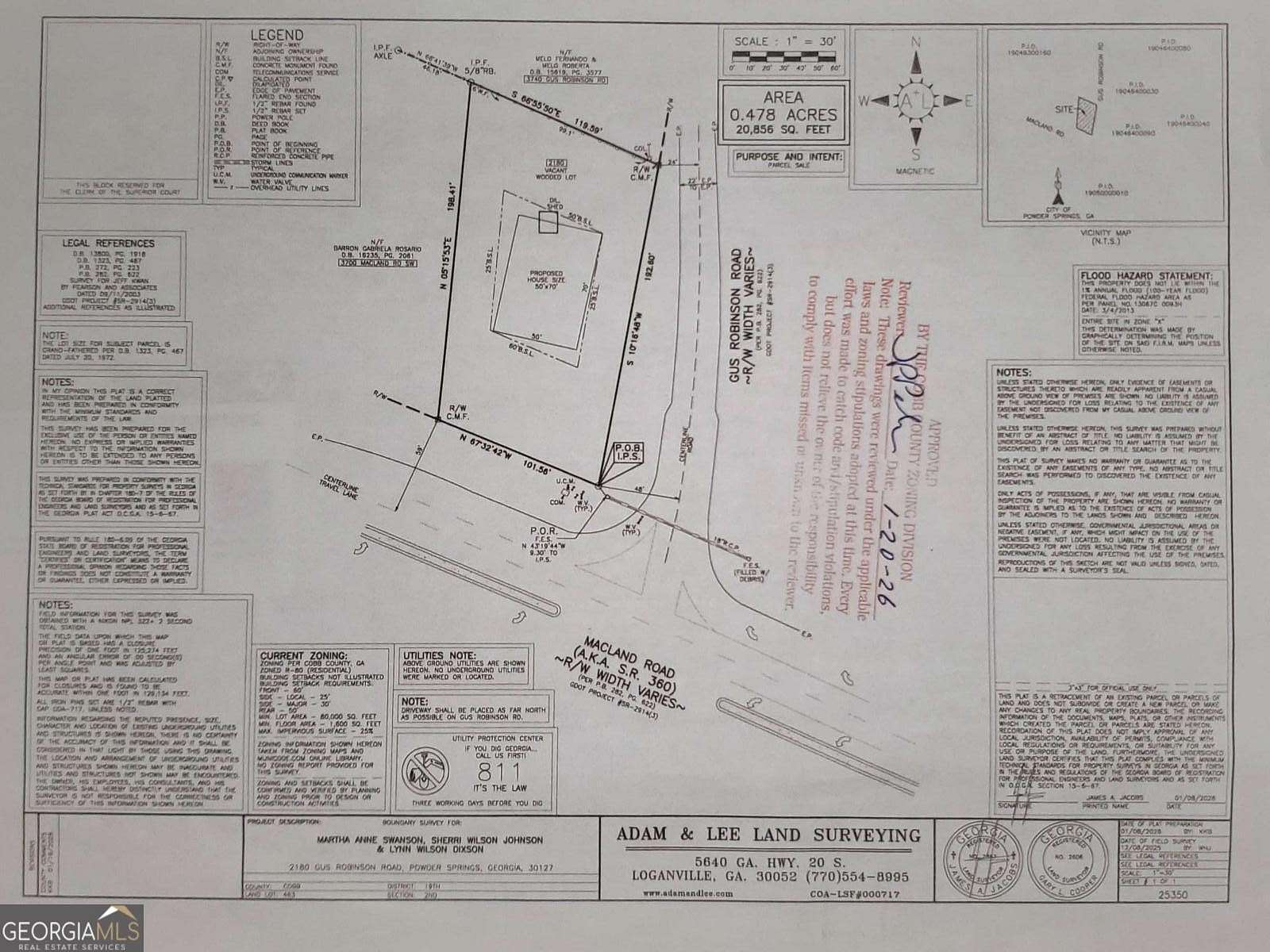 0.4 Acres of Residential Land for Sale in Powder Springs, Georgia
