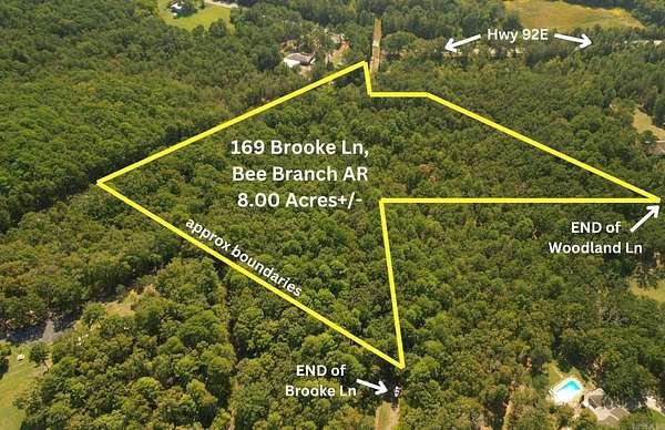 8 Acres of Land for Sale in Bee Branch, Arkansas