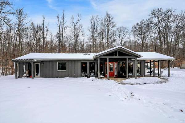 12.6 Acres of Recreational Land with Home for Sale in Morgantown, Indiana