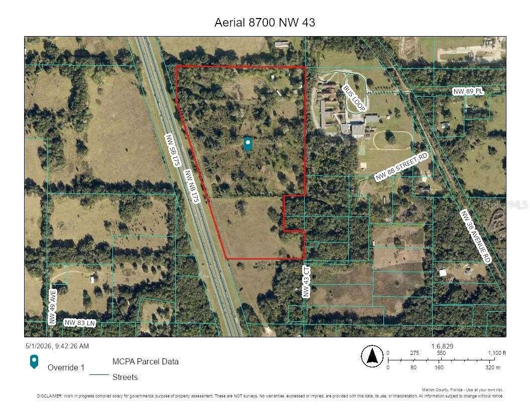 47 Acres of Recreational Land with Home for Sale in Ocala, Florida
