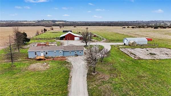 5.9 Acres of Land with Home for Sale in Wellsville, Kansas