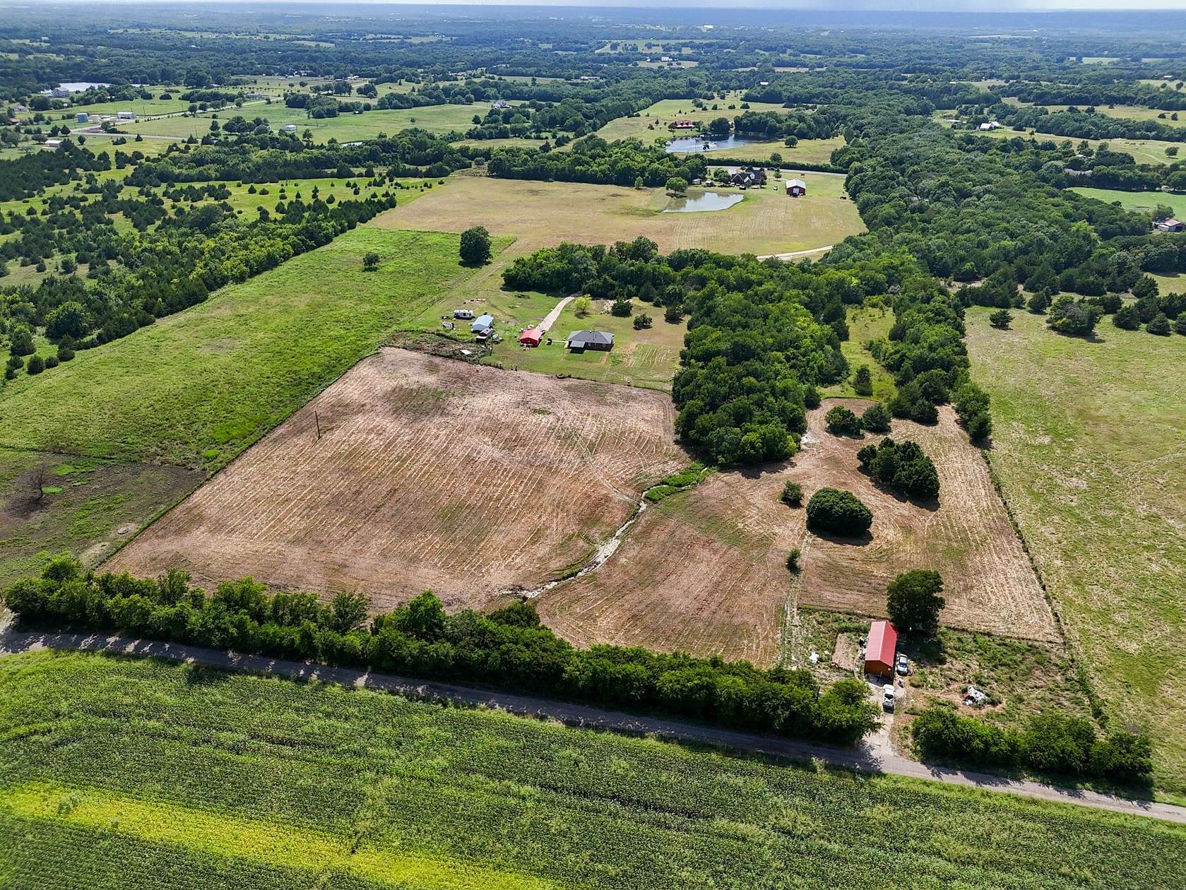 17.6 Acres of Land with Home for Sale in Leonard, Texas