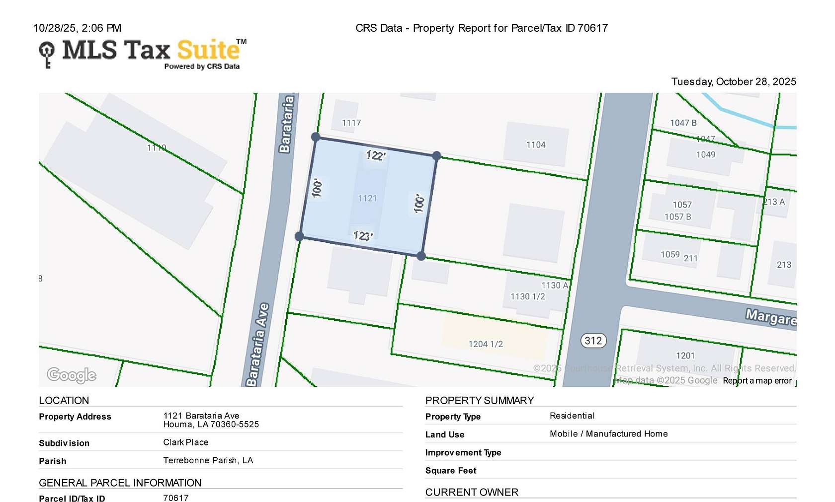 0.28 Acres of Commercial Land for Sale in Houma, Louisiana