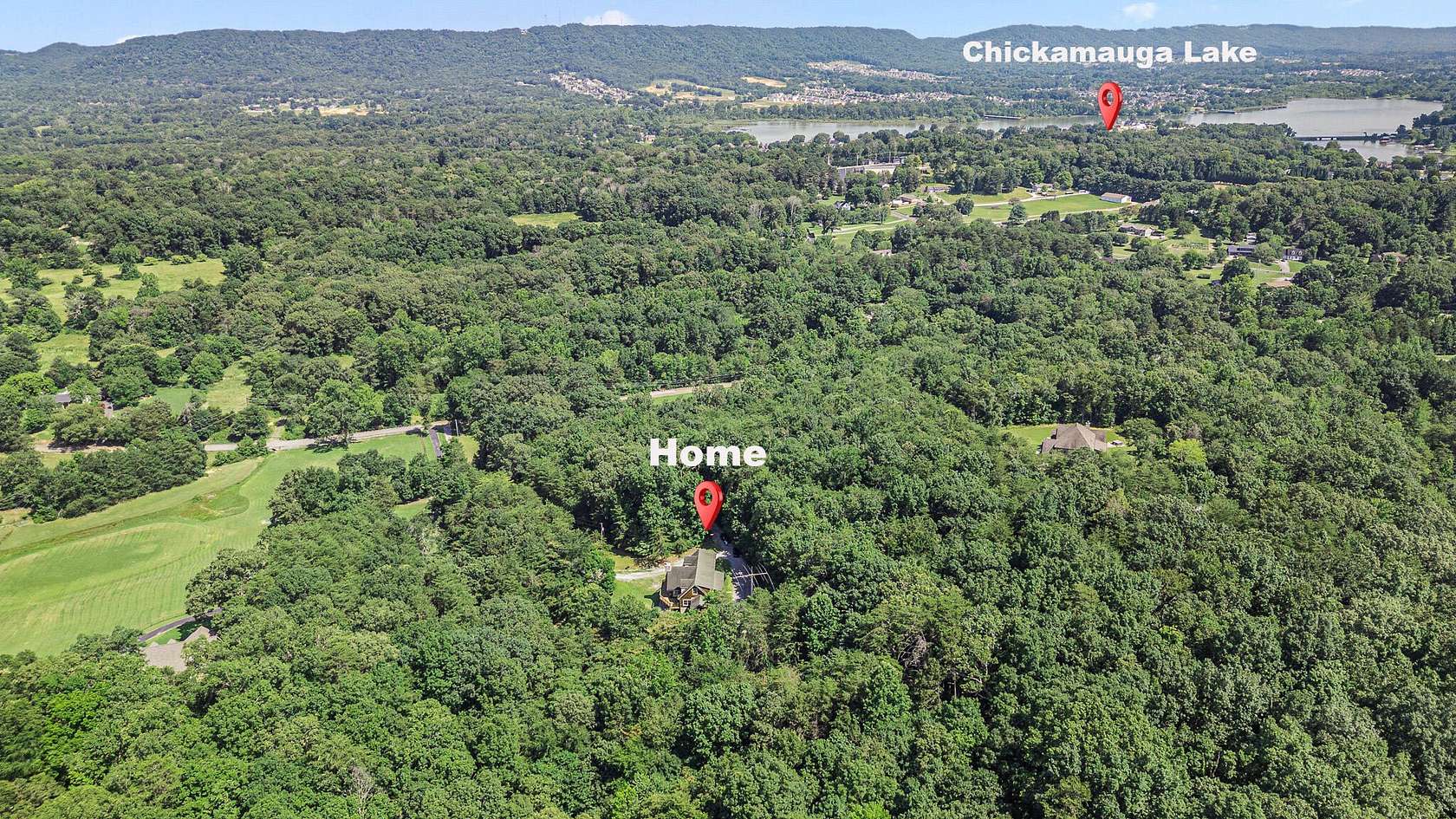 13.5 Acres of Land with Home for Sale in Harrison, Tennessee