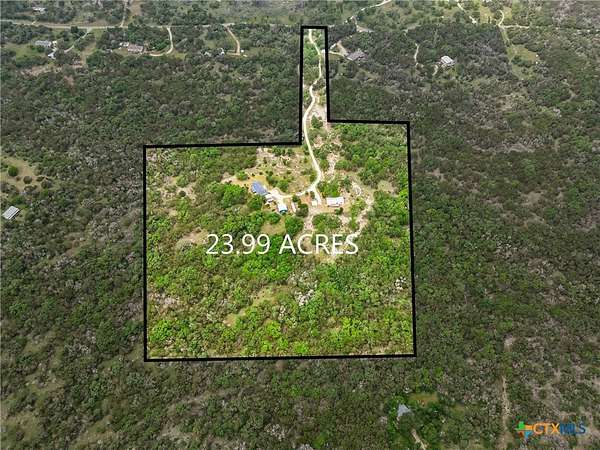 24 Acres of Recreational Land with Home for Sale in San Marcos, Texas