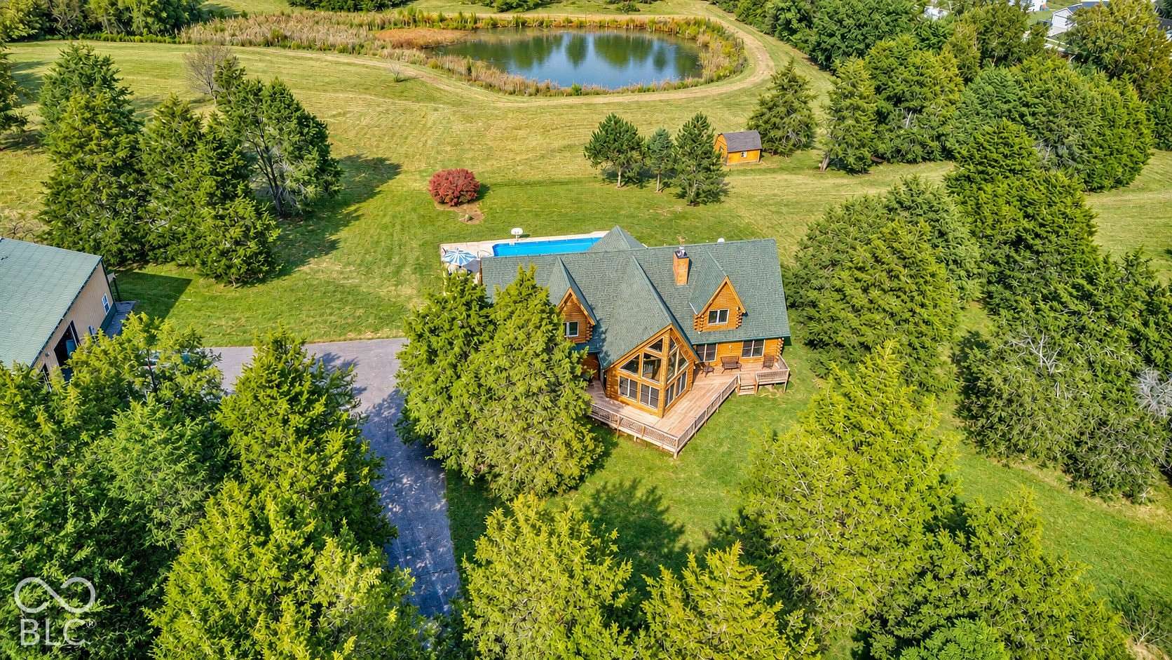 17.3 Acres of Recreational Land with Home for Sale in Nineveh, Indiana