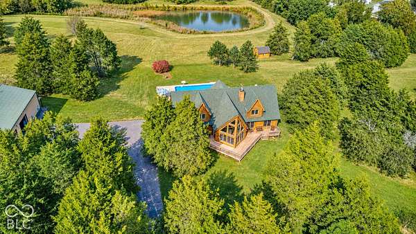 17.3 Acres of Recreational Land with Home for Sale in Nineveh, Indiana