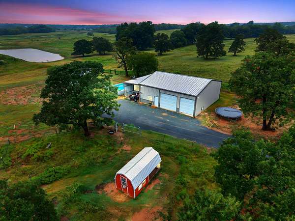 40 Acres of Recreational Land with Home for Sale in Meeker, Oklahoma