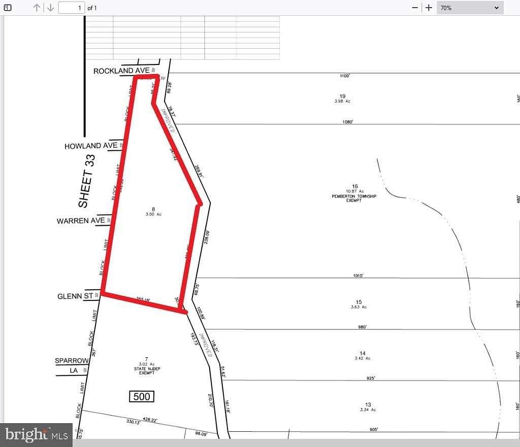 3 Acres of Land for Sale in Browns Mills, New Jersey