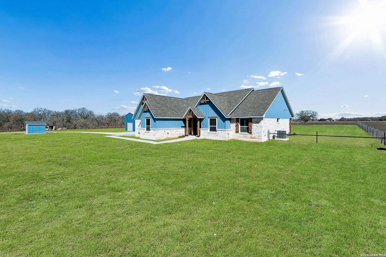 23.6 Acres of Recreational Land with Home for Sale in Stockdale, Texas