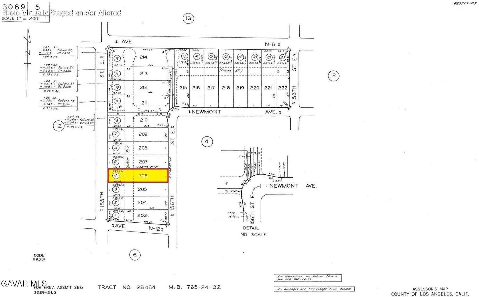 0.97 Acres of Land for Sale in Lancaster, California