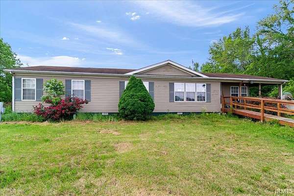 5 Acres of Land with Home for Sale in Mount Vernon, Indiana