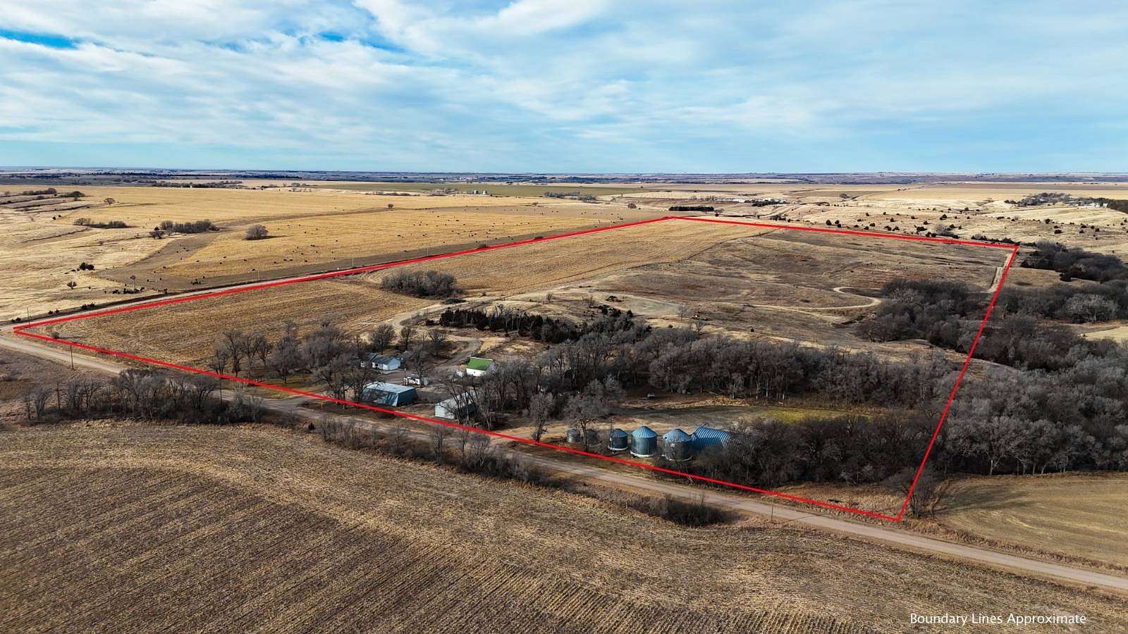 88.8 Acres of Agricultural Land with Home for Sale in Cambridge, Nebraska