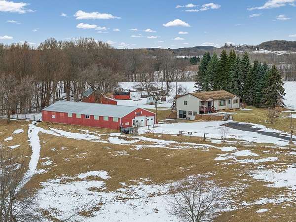 14.9 Acres of Land with Home for Sale in La Valle, Wisconsin