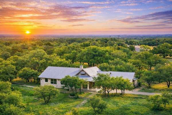 25.3 Acres of Land with Home for Sale in Round Mountain, Texas