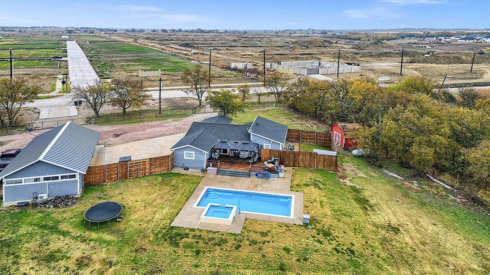 2.5 Acres of Land with Home for Lease in Celina, Texas