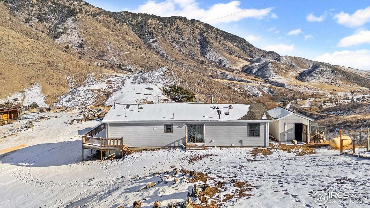 36.2 Acres of Recreational Land with Home for Sale in Bellvue, Colorado