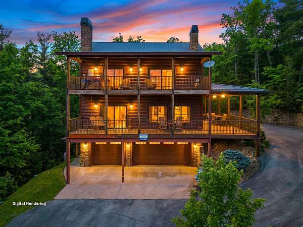5.54 Acres of Land with Home for Sale in Gatlinburg, Tennessee