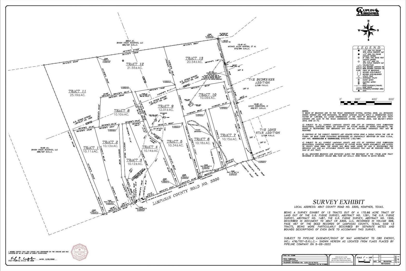 21.6 Acres of Land for Sale in Kempner, Texas