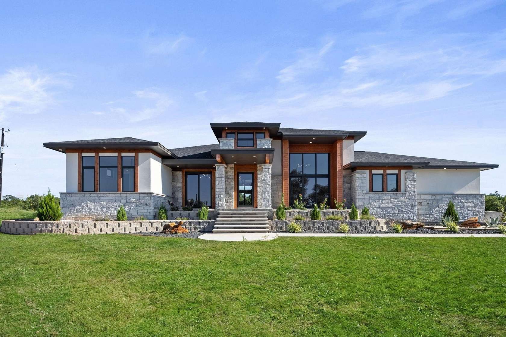 5 Acres of Residential Land with Home for Sale in Round Mountain, Texas