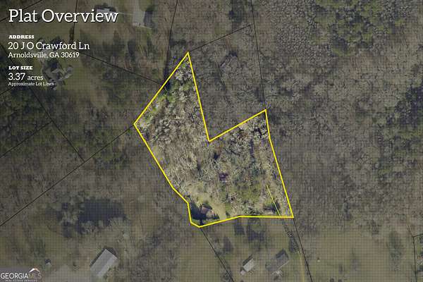 3.37 Acres of Residential Land with Home for Sale in Arnoldsville, Georgia