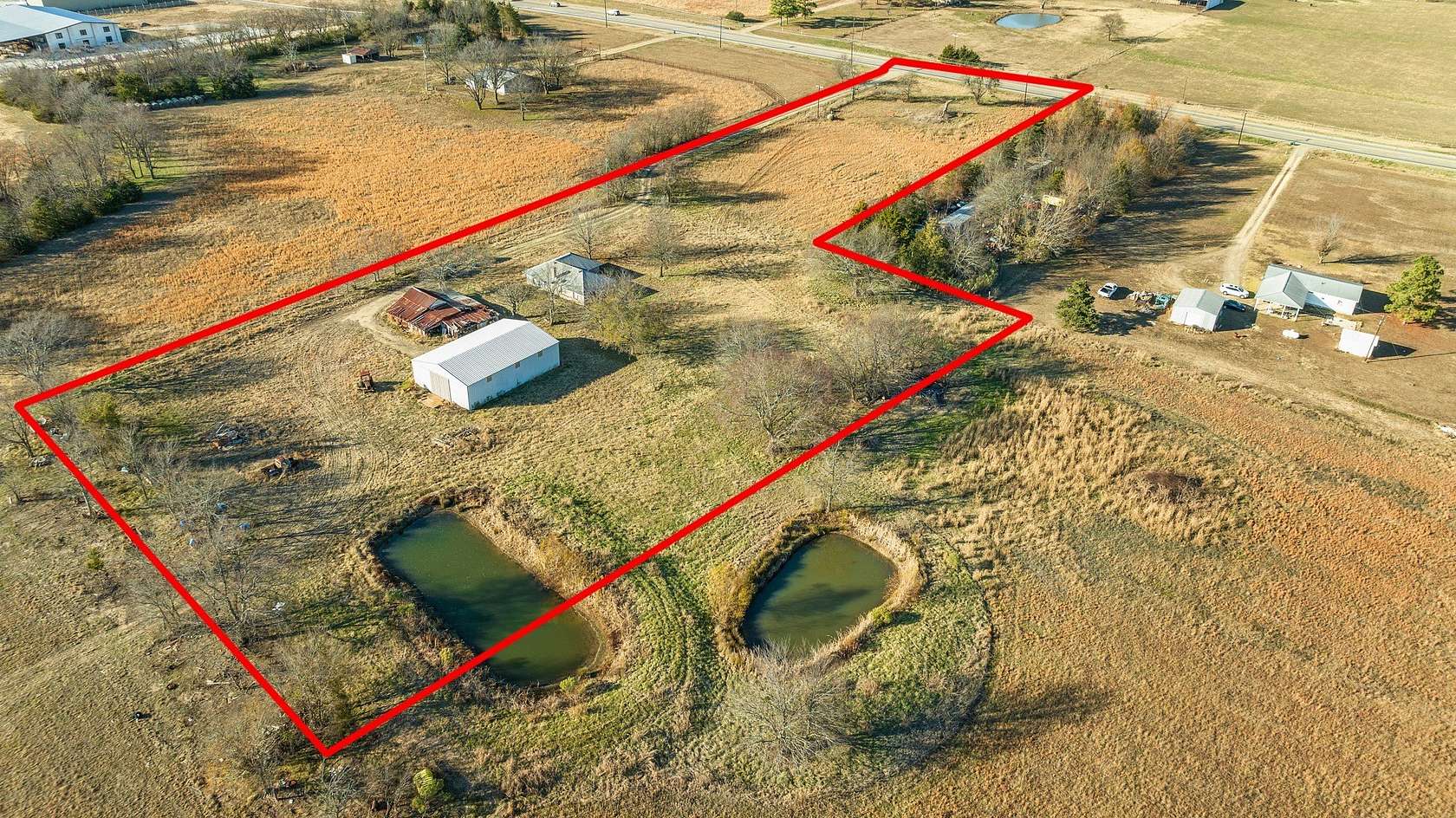 6.12 Acres of Land with Home for Sale in Brookston, Texas