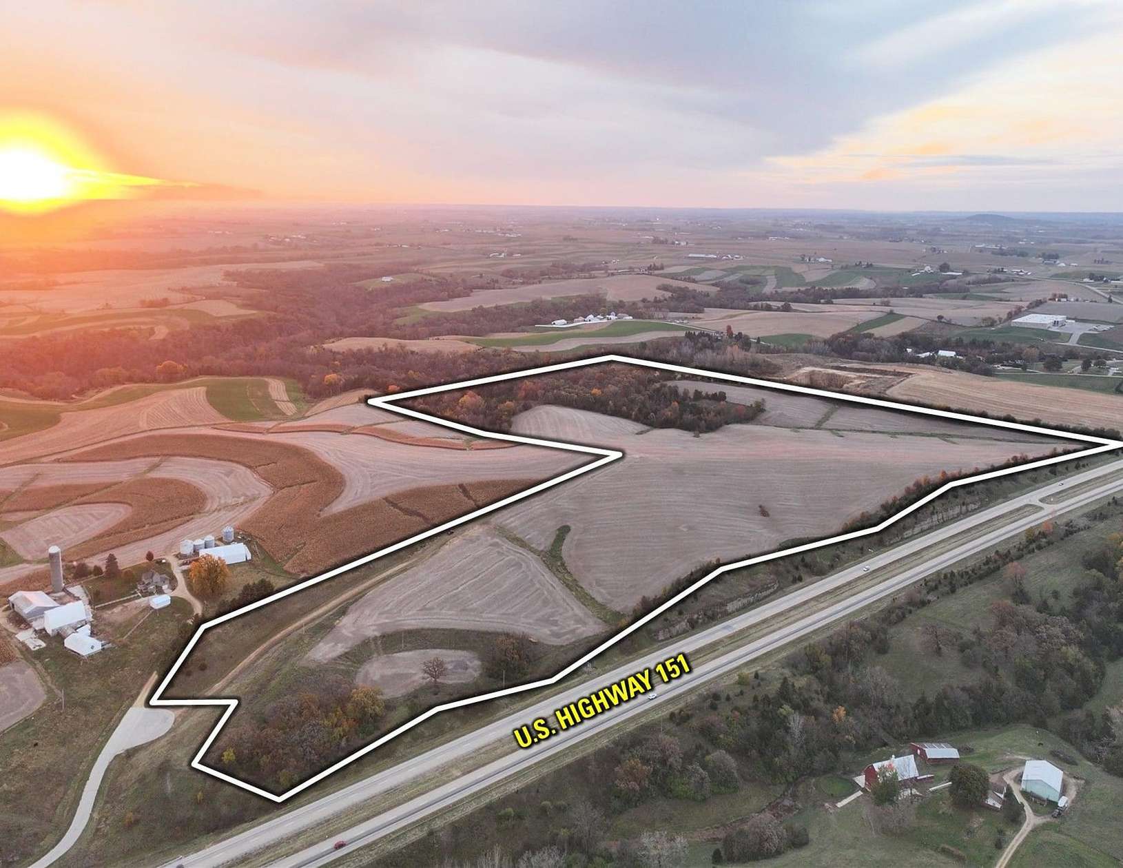 85.4 Acres of Recreational Land & Farm for Auction in Dickeyville, Wisconsin