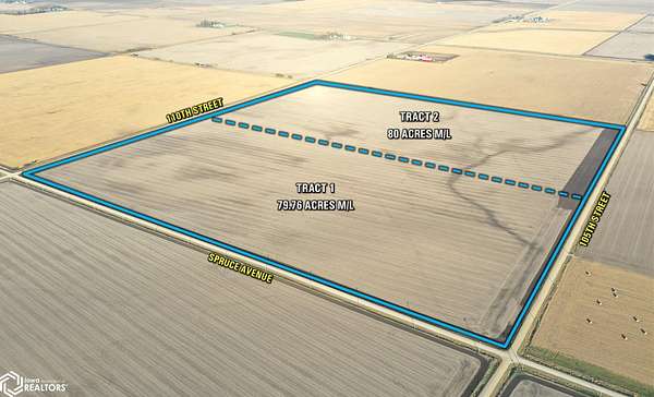 160 Acres of Agricultural Land for Auction in Sheffield, Iowa