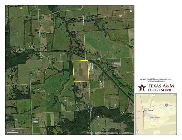 57 Acres of Agricultural Land for Sale in Charleston, Arkansas