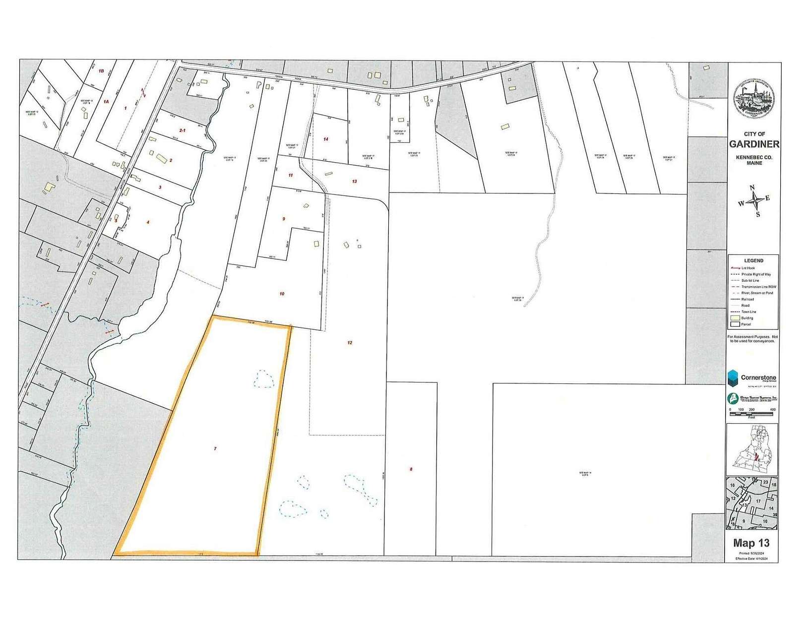 53 Acres of Land for Sale in Gardiner, Maine