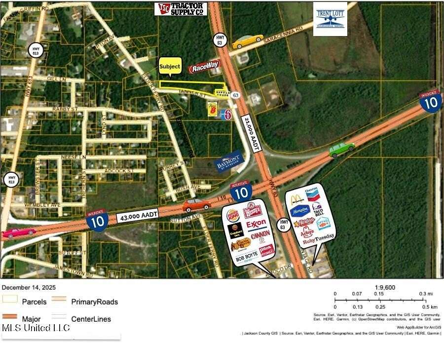 4.75 Acres of Commercial Land for Sale in Moss Point, Mississippi