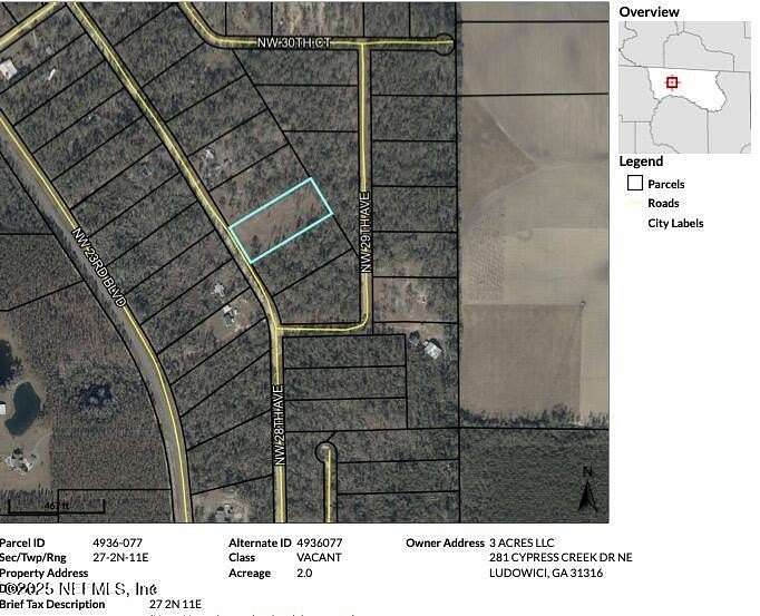 2 Acres of Land for Sale in Jennings, Florida