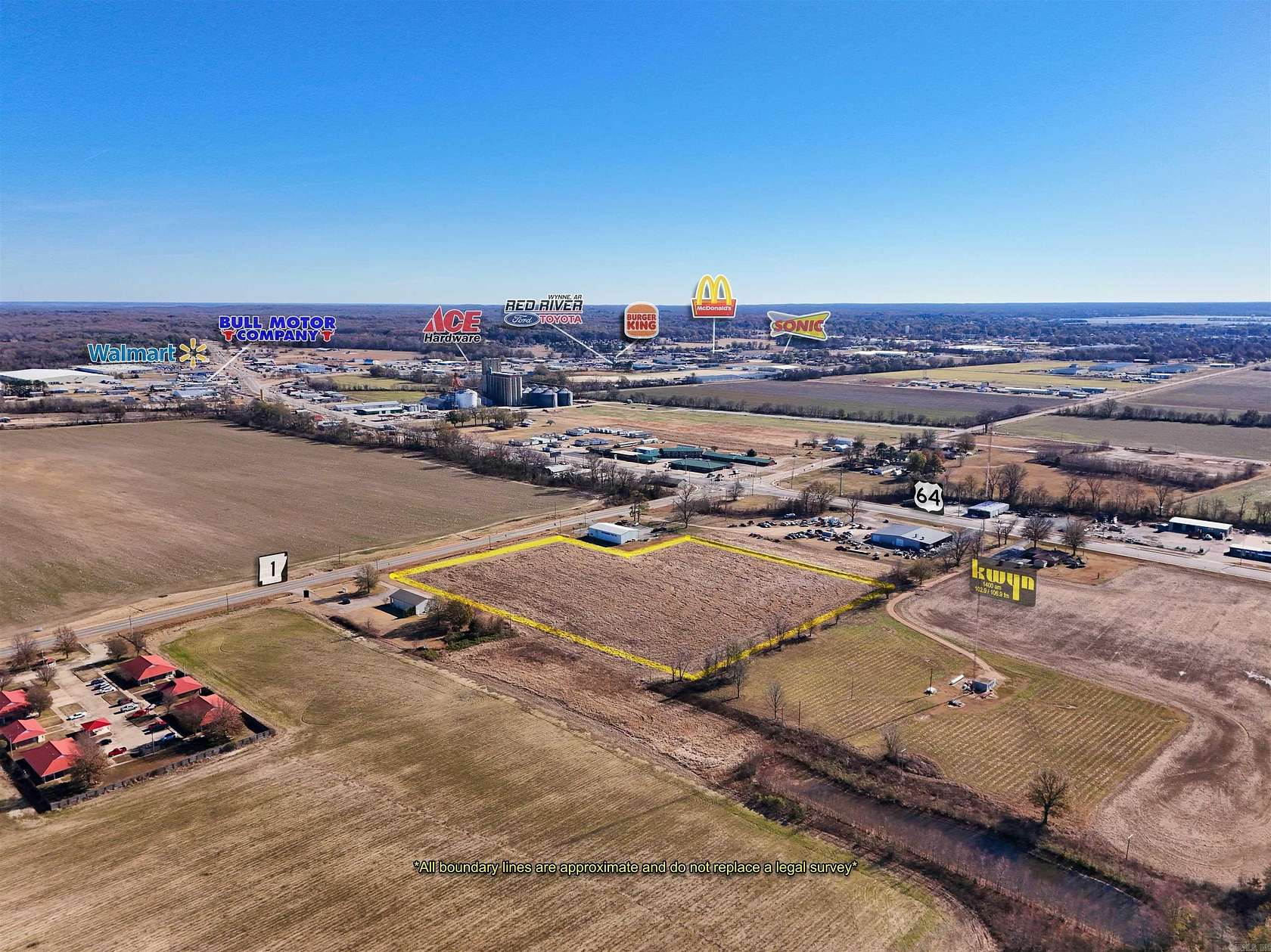 8 Acres of Commercial Land for Sale in Wynne, Arkansas