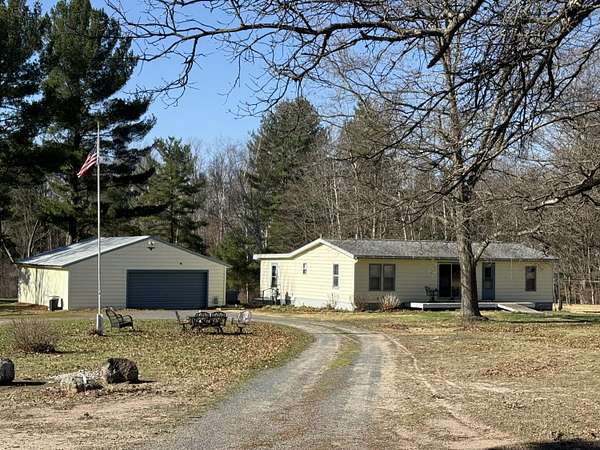 10 Acres of Recreational Land with Home for Sale in Hart, Michigan