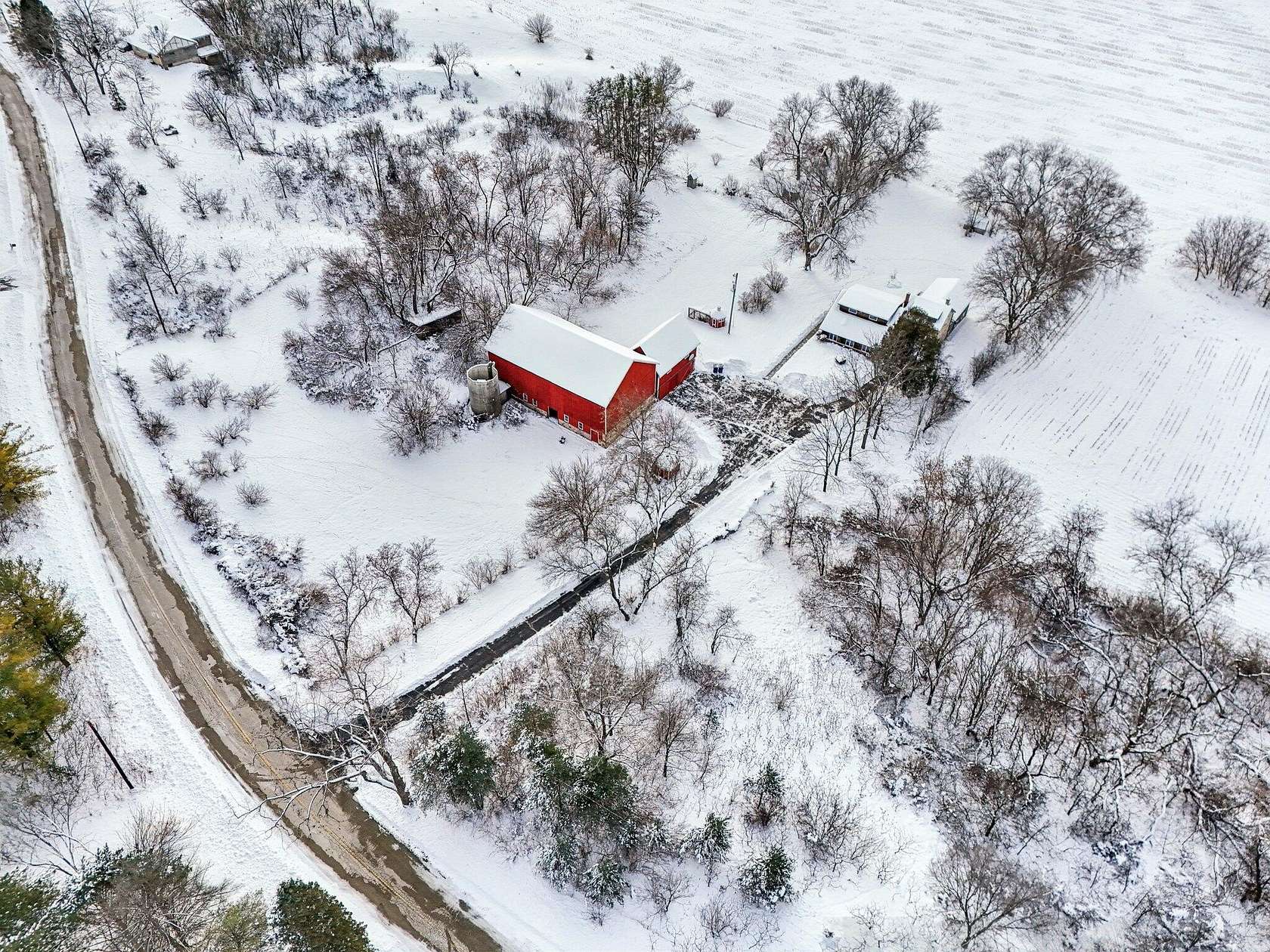27.5 Acres of Agricultural Land with Home for Sale in West Bend, Wisconsin