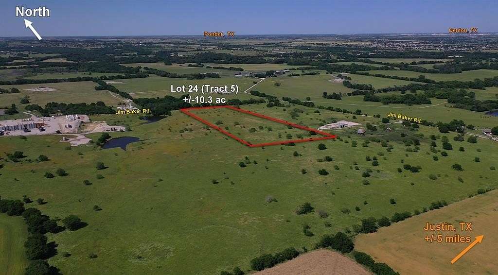 10.3 Acres of Land for Sale in Justin, Texas