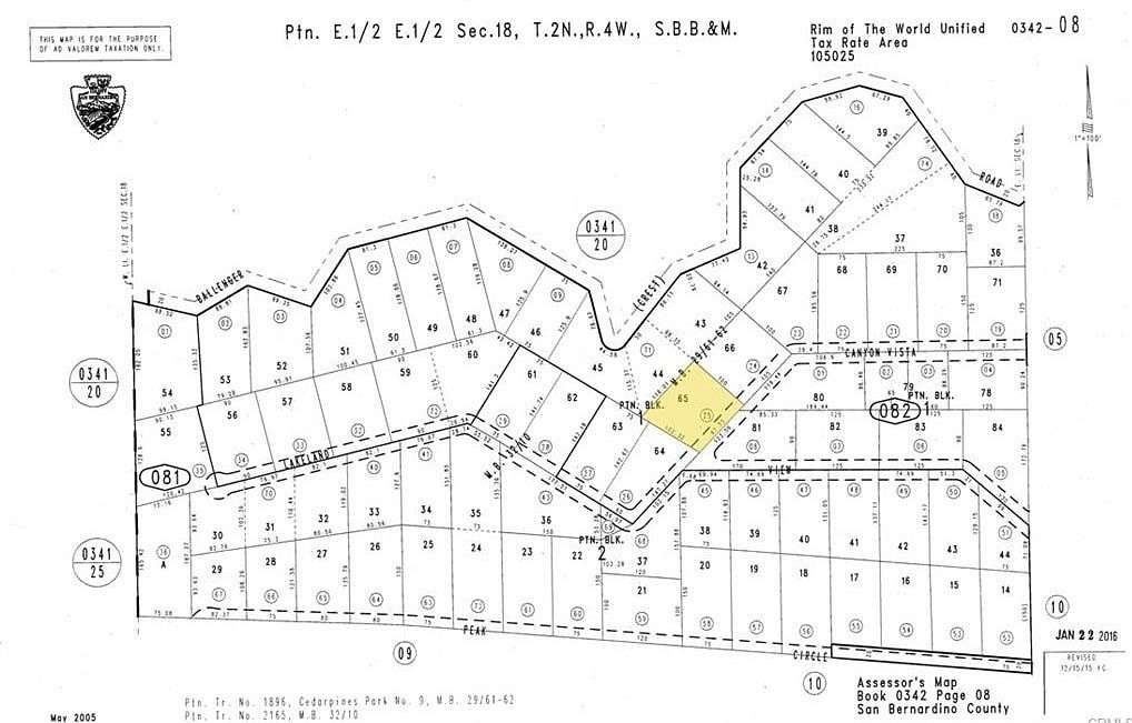 0.25 Acres of Land for Sale in Crestline, California