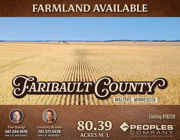 80.4 Acres of Recreational Land & Farm for Sale in Walters, Minnesota