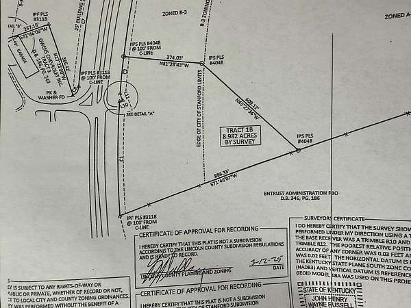 8.89 Acres of Land for Sale in Stanford, Kentucky