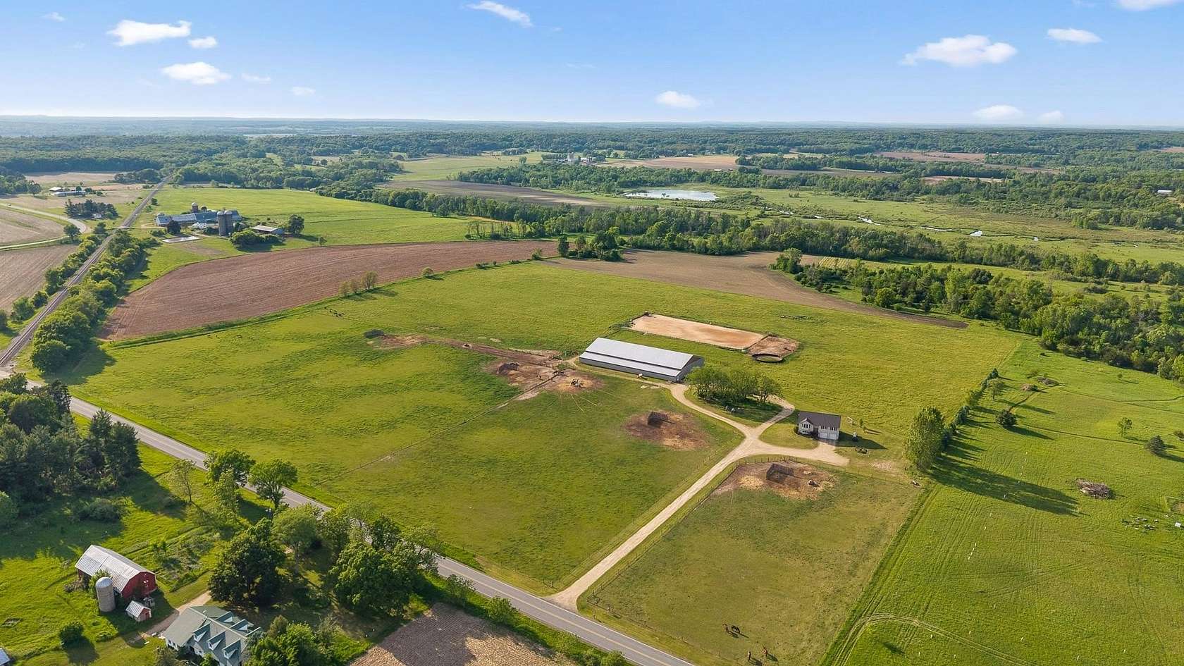 39.8 Acres of Agricultural Land with Home for Sale in Oxford, Wisconsin