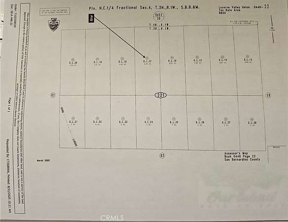 6.63 Acres of Residential Land for Sale in Lucerne Valley, California