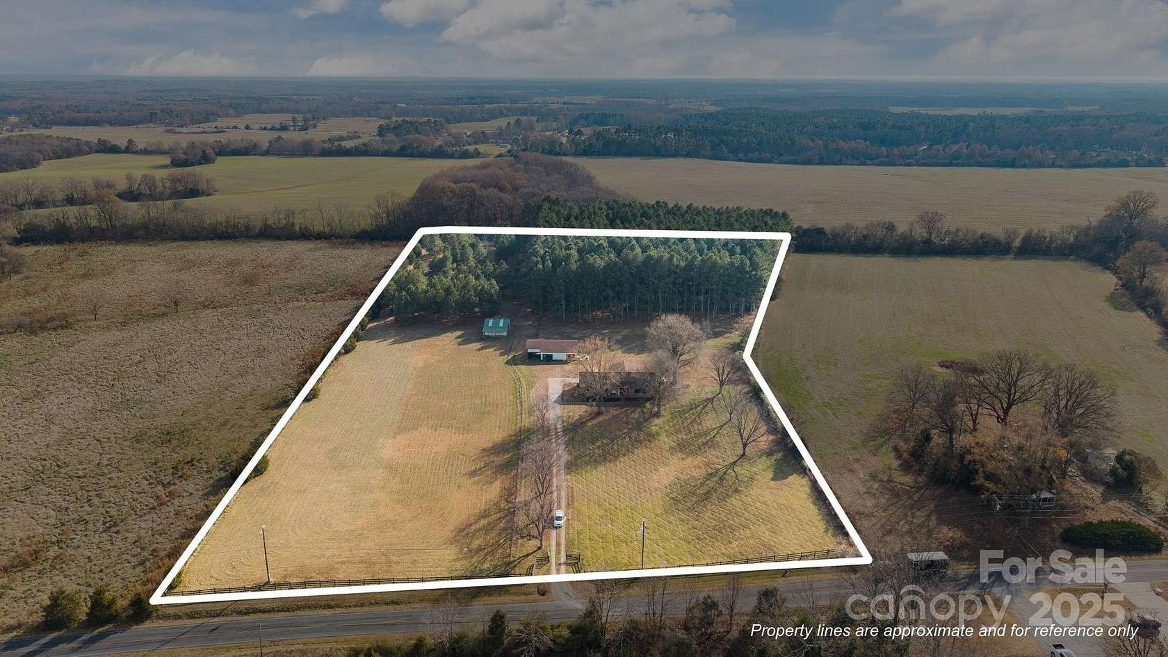 11 Acres of Land with Home for Sale in Marshville, North Carolina