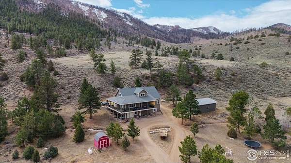 14.5 Acres of Recreational Land with Home for Sale in Bellvue, Colorado