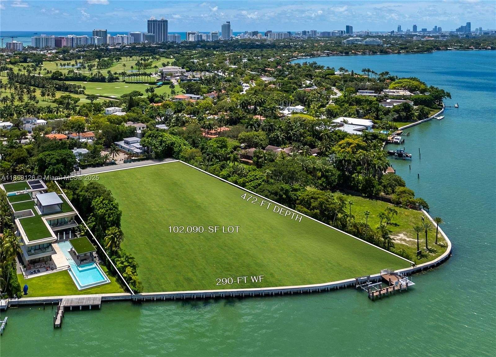 2.3 Acres of Residential Land with Home for Sale in Miami Beach, Florida