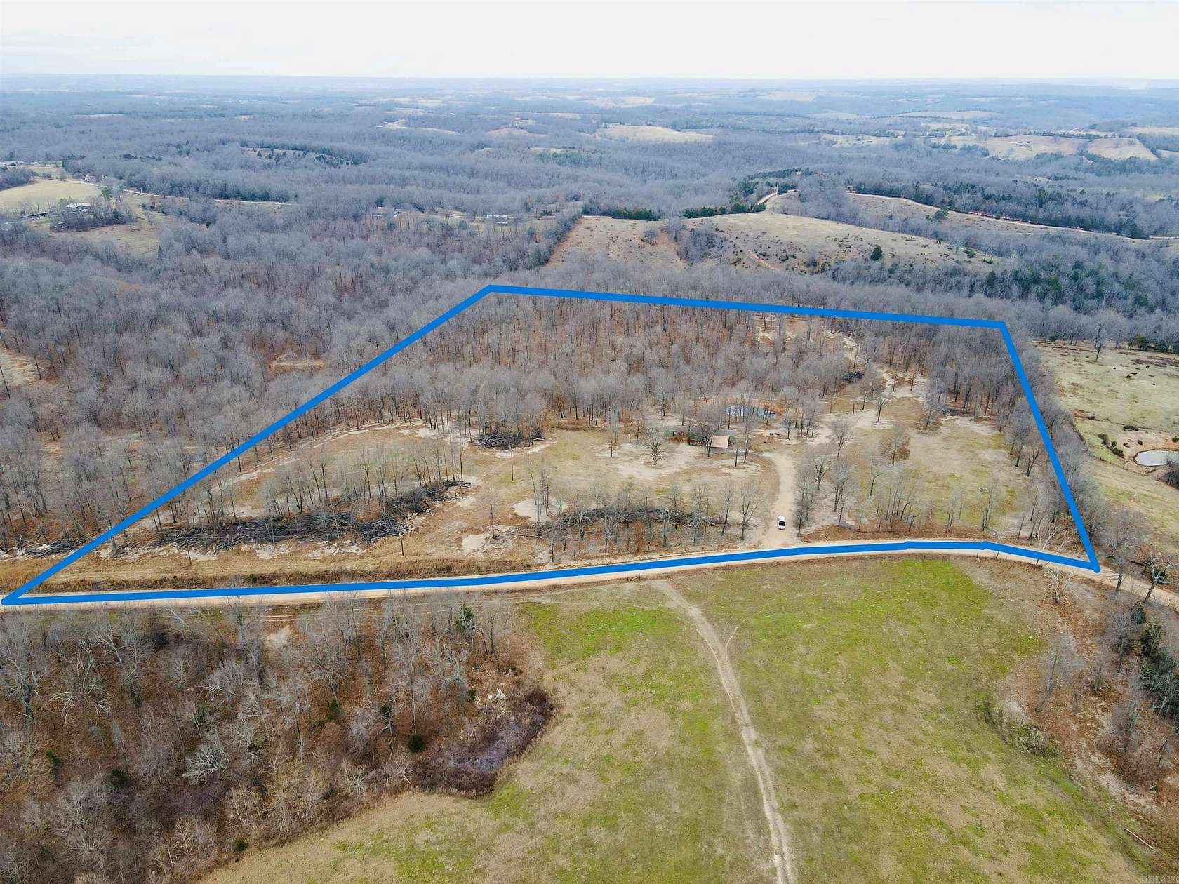 17 Acres of Recreational Land with Home for Sale in Everton, Arkansas