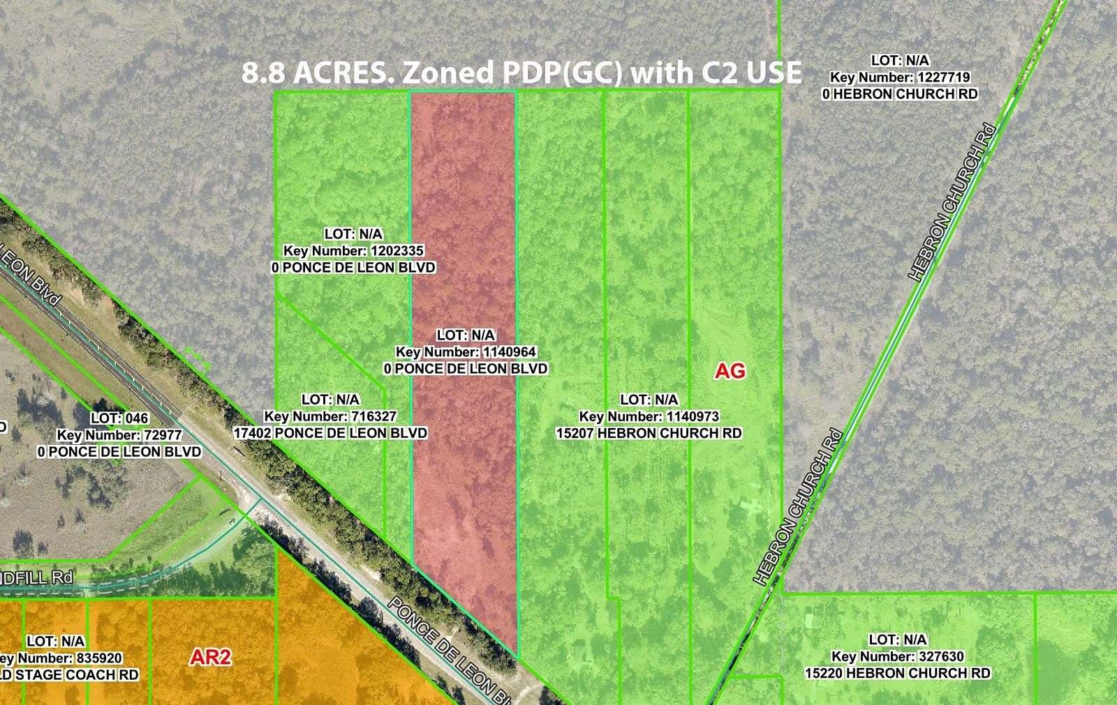 8.8 Acres of Commercial Land for Sale in Brooksville, Florida