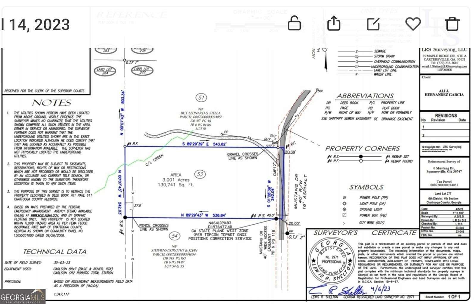 3 Acres of Residential Land for Sale in Summerville, Georgia