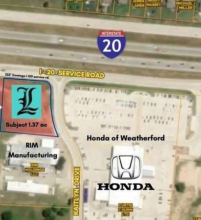 1.37 Acres of Commercial Land for Sale in Weatherford, Texas